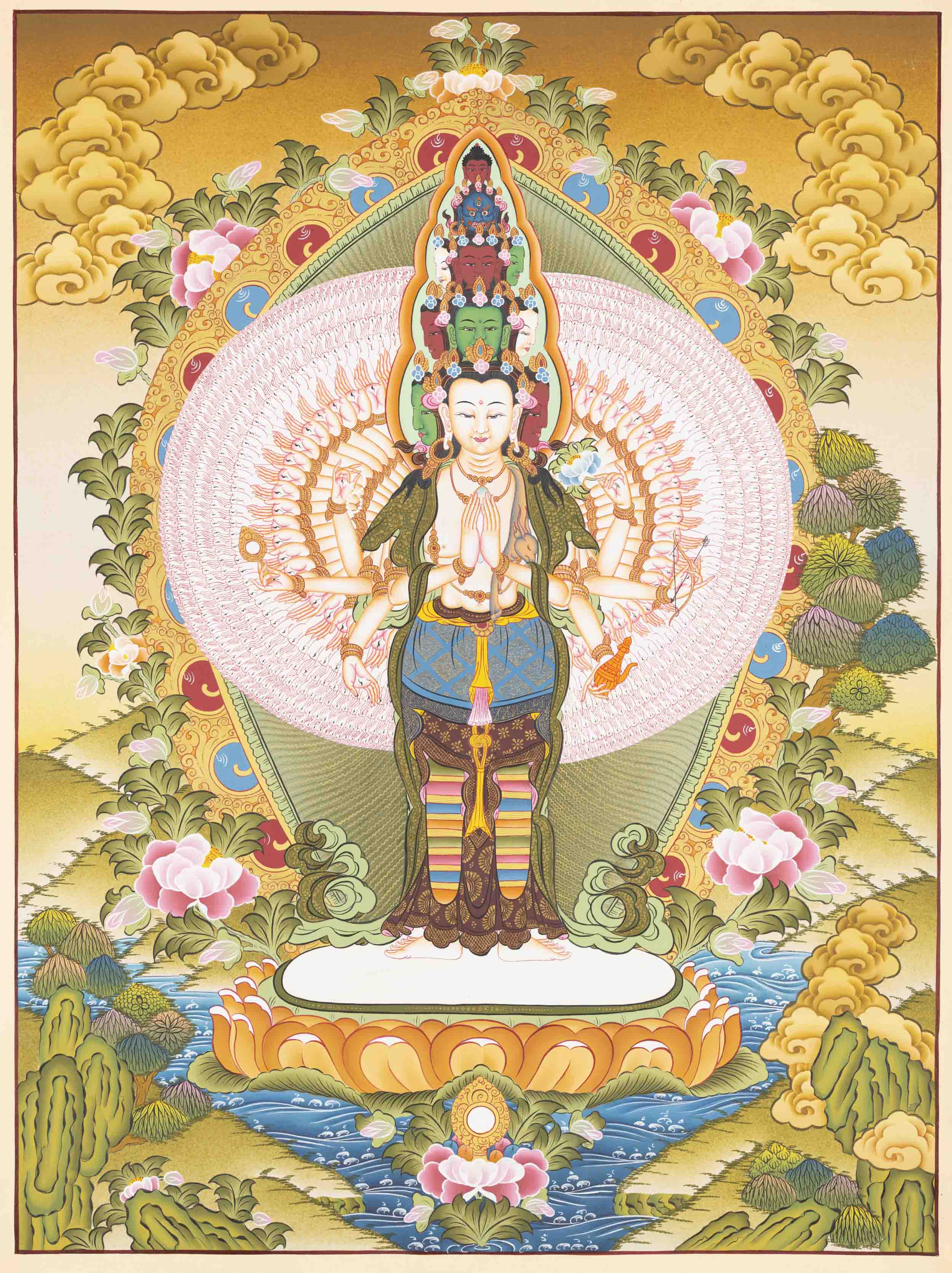 1000 Armed Avalokiteshvara Thangka Thangka Art