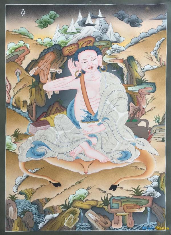 Milarepa Thangka | Mahasiddha Jetsun Meelarepa | Greatest Yogi | Marpa lineage Holder