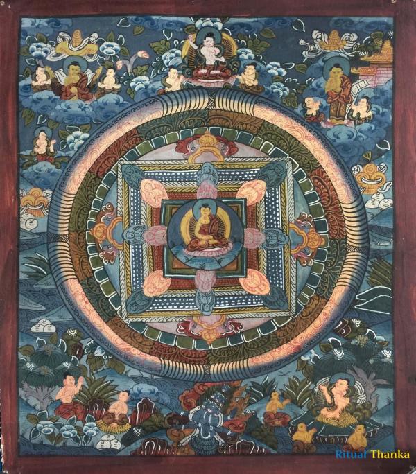 Mandala Thangka | Yoga and Meditation Decor | Thangka Painting