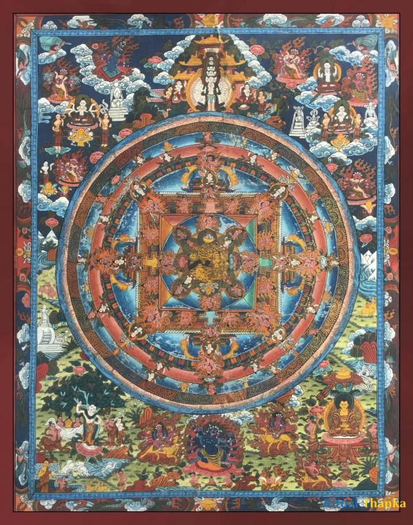 Rare Hand-Painted Queen Maya Devi Mandala | Buddhist Art | Shakyamuni Buddha Mother