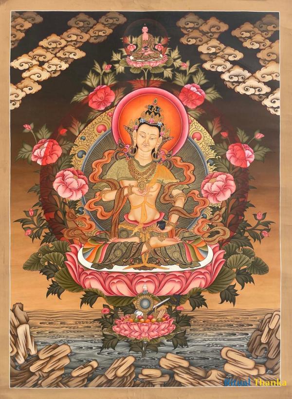 Vajrasattva | Dorje Sempa | Buddhist Original Hand-Painted Thangka