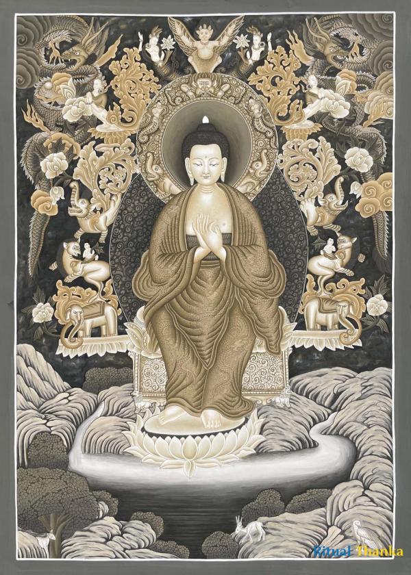 Maitreya Thangka( B & W)
