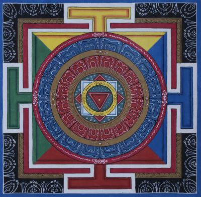 Yantra Mandala Canvas Art Original HandPainted Thangka | Wall Decoration Painting | Art Painting for Meditation And Yoga | Home Decor