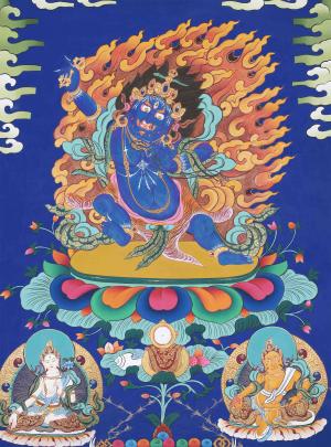 Vajrapani Bodhisattva Tibetan Buddhist Thangka Painting