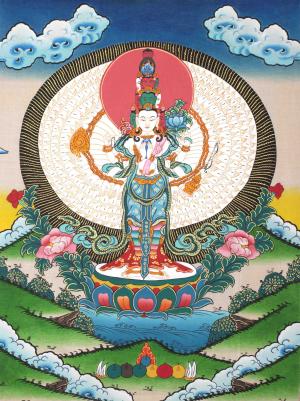 Lokeshvara Thangka Painting | Tibetan Buddhism Thangka | Housewarming Gifts