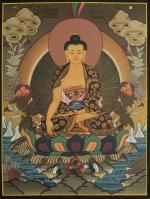 Shakyamuni Buddha Thanka | Tathagata Sitting In Vajra Posture