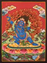 Vajrapani Thangka | Tibetan Wrathful Bodhisattva Painting