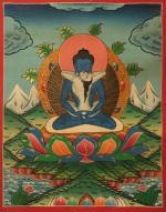 Samantabhadra Yab Yum Buddha Thangka | Original Hand-Painted Art Painting For Meditation