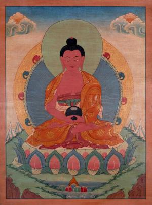 Oil Varnished Amitabha Buddha Thangka Painting | Wall Decoration Painting