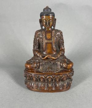 25+ year Original handmade extra light statue of Amitabha Buddha | Vintage statue | 5.5 Inch Statue | Copper Statue