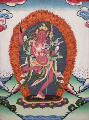 Small Size Vajra Barahi Yogini Thangka | Dorje Phagmo Thangka | Female Bodhisattva