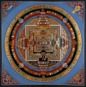 Original Hand Painted Kalachakra Mandala Tibetan Thangka Painting | Meditation And Yoga | Wall Hanging Decor | Spiritual Gifts For Loved One