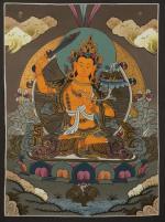 Manjushree Thangka Painting | Tibetan Buddhism Bodhisattva of Wisdom and Power Art