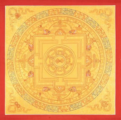 Original Hand Painted Vajra Mandala Thangka Art | Tibetan Painting For Meditation And Yoga | Home Wall Hanging Decoration | Zen Buddhism