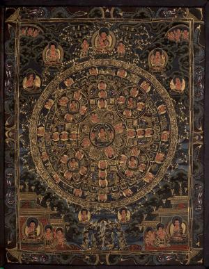Oil Varnished Shakyamuni Buddha Mandala | Wall Decoration Painting | Mindfulness Meditation Object of Focus For Our Wellbeing | Zen Buddhism
