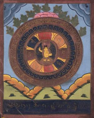 Vintage Manjushri Thangka | Antique Thangka | Handmade Thangka | Manjushri Bodhisattva | Wall Decor | Spiritual Gifts | Zen Buddhism