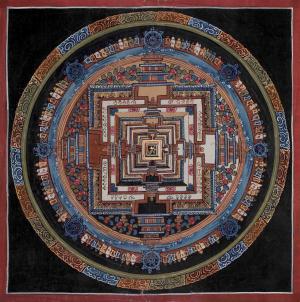 Kalachakra Mandala Thangka Painting | Tibetan Wall Decoration