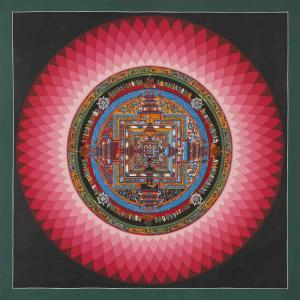 Buddhist Mandala of Kalachakra | Wheel Of Time Tibetan Buddhism Thangka Mandala | Wall hanging Decoration for Peace | Tibetan Arts