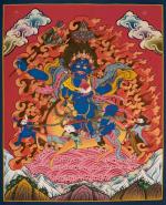 Original Hand painted Palden Lhamo Thangka | Feminist Deity Vajrayana Travel Thangka