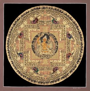 Manjushri Mandala | Original Hand-Painted Tibetan Thangka | Spiritual Gifts