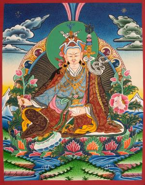 Guru Rinpoche Thangka Painting | Padmasambhava Thangka | Zen Buddhism